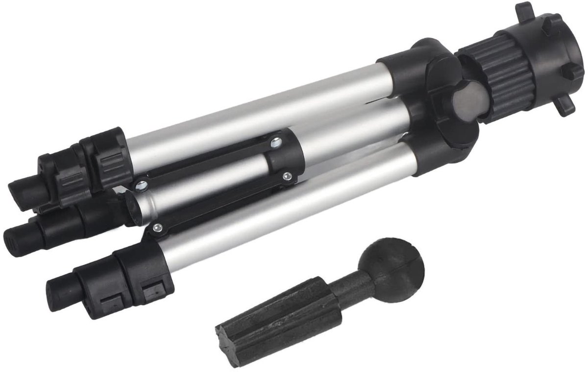 Professionele Tripod Telescopische Mannequin Stand voor Haarstyling - Zwart