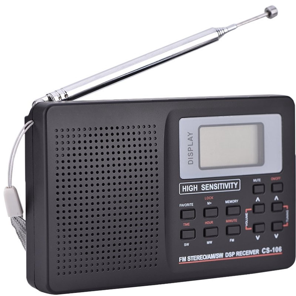 Allecto - Portable Radio - FM AM SW TV Receiver - Compact - Alarmklok - Ideaal voor Ouderen - Volledig Frequentiebereik