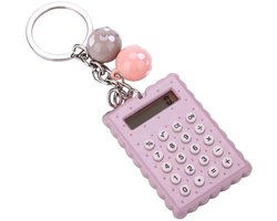 Golden crown - Mini Calculator - Portable Calculator - Makkelijk Meenemen - Grijs Paars - 8 Digit Display - Voor Kinderen en Studenten - Compact Ontwerp