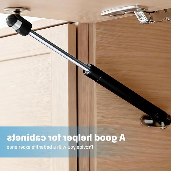Hydraulische Gasveer 200N voor Meubels, Telescoopstang, Amortisseur voor Keuken en Deuren, Zwart van Merkloos	 — afbeelding 5