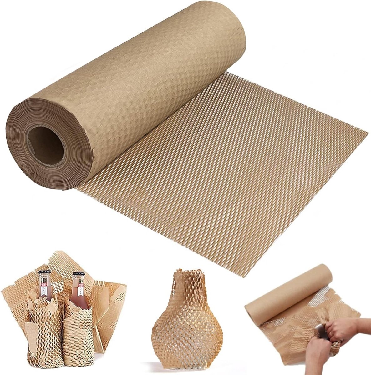 Verpakkingspapier en Vulmateriaal voor Verzending en Verhuizing, Alternatief voor Luftpolsterfolie, Ideaal voor Geschenken en Verzendverpakkingen (38CMX50M)