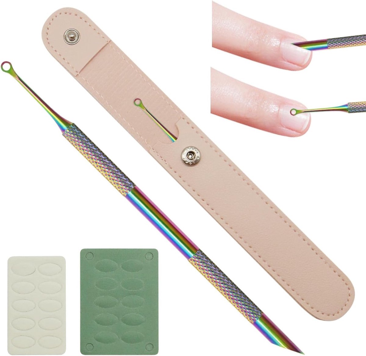 Dubbele Nagelknipper en Cuticle Pusher voor Manicure en Pedicure