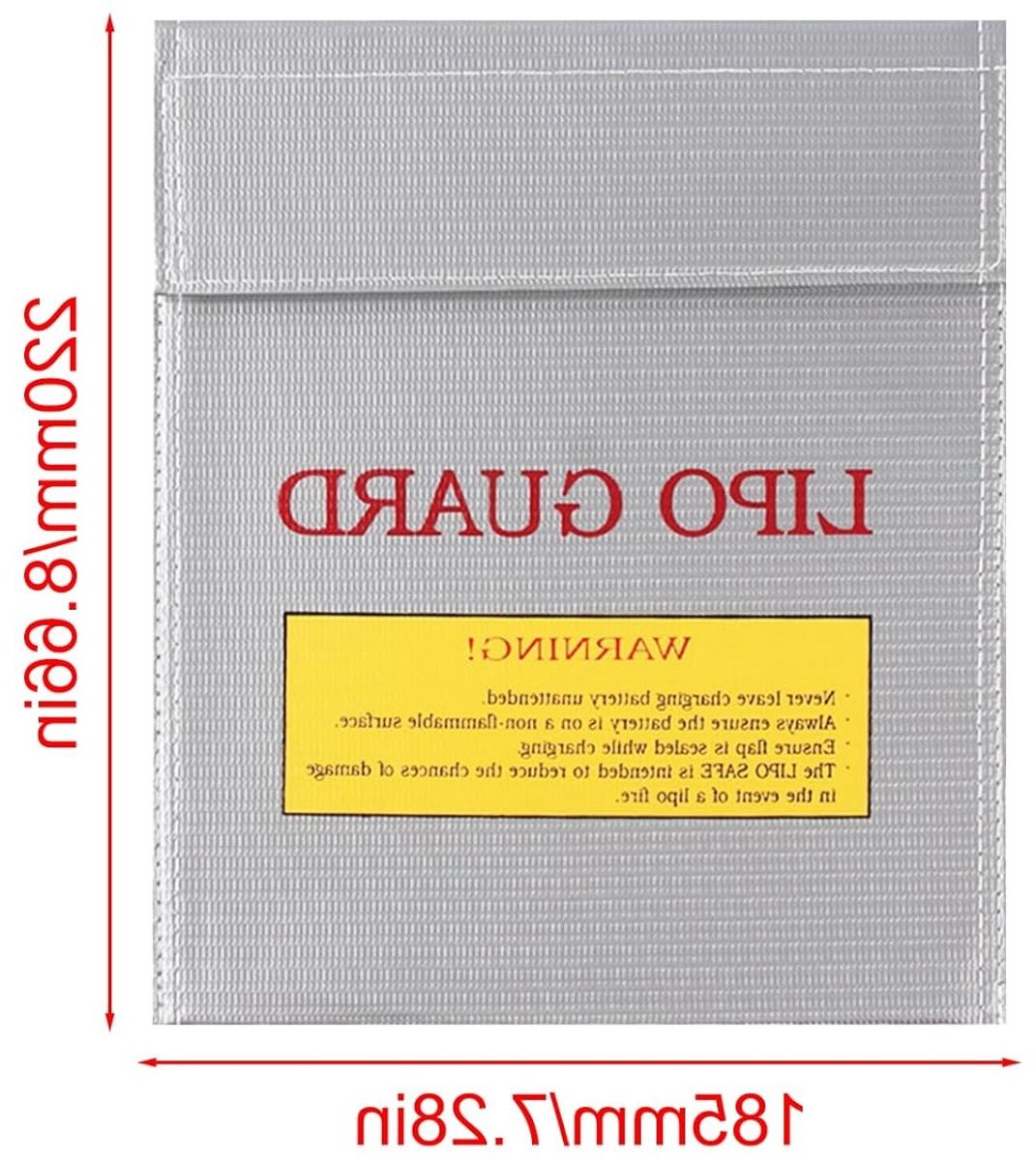 JGS Premium - Explosiebeveiligingstas 3 stuks - Accutas voor Lipo batterijen - Vuurvast en waterdicht - Veilige opbergzak voor accu's, contant geld, paspoort, sieraden