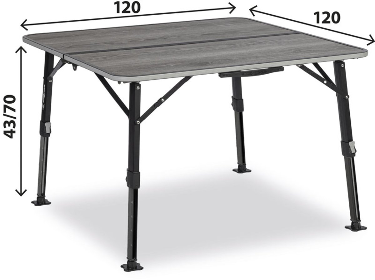 Brunner Elùtop Compack Square 120 - campingtafel