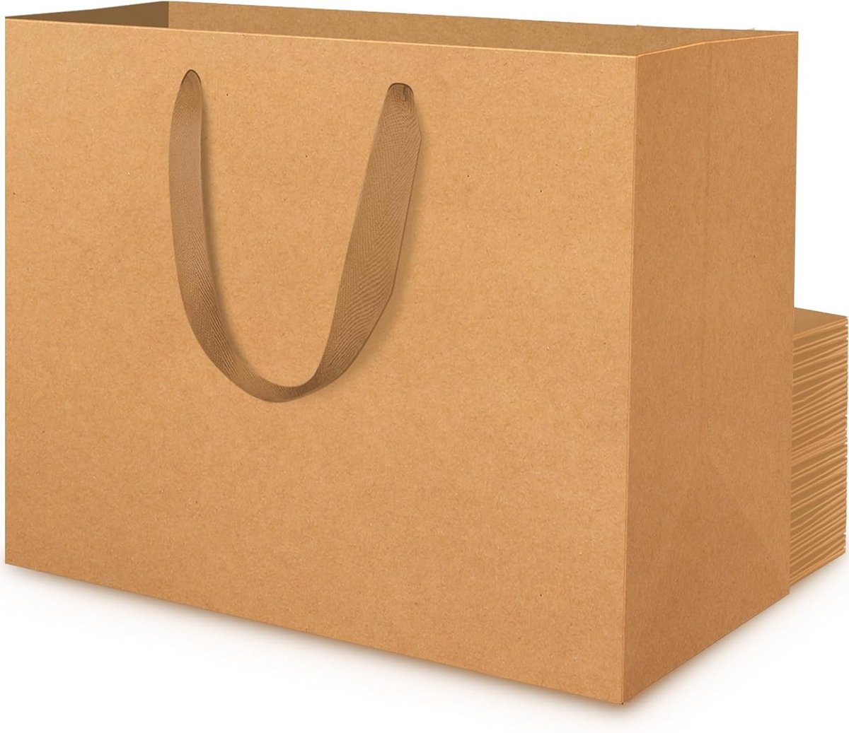 Grote Bruine Cadeautassen - Set van 20 Kraft Papieren Tassen XL 40x30x15cm - Sterke Verpakking voor Verjaardagen en Feestjes