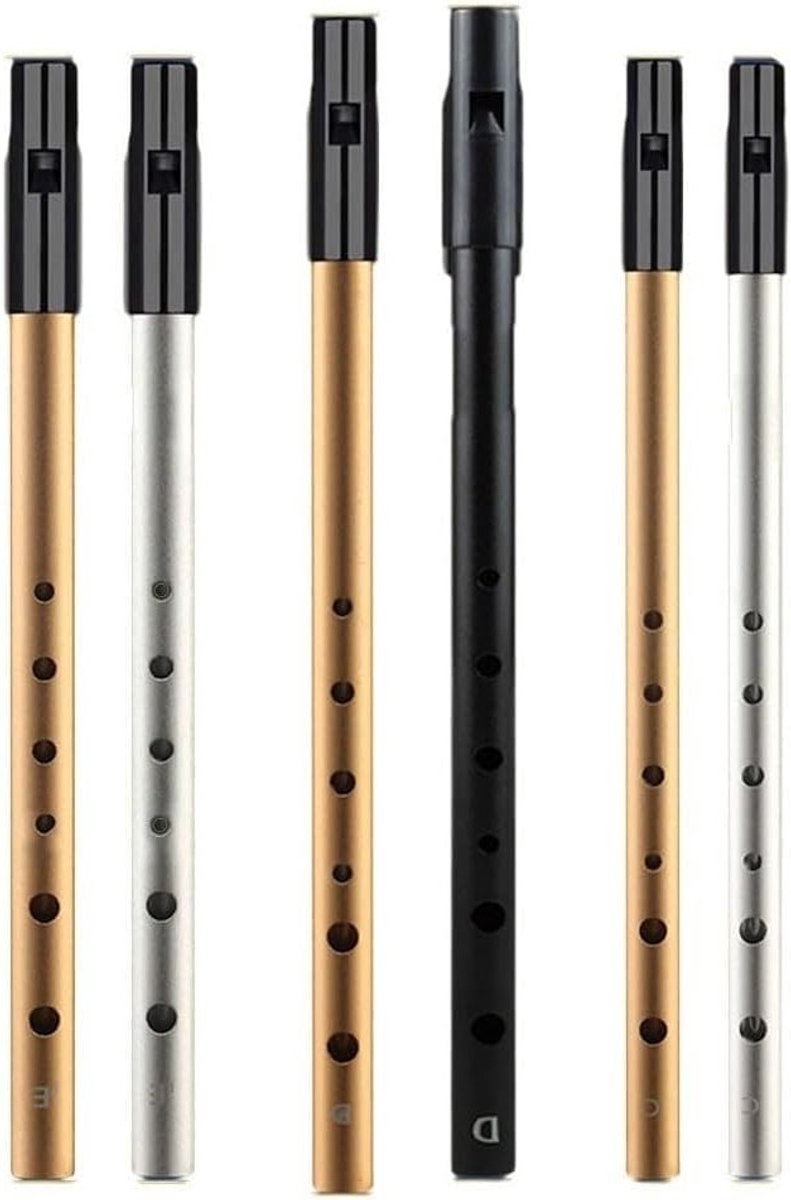 Traditionele Ierse Tin Penny Fluit, 6 Gaten, C D Bb Toets, Perfect voor Ierse Muziek en Muzieklessen