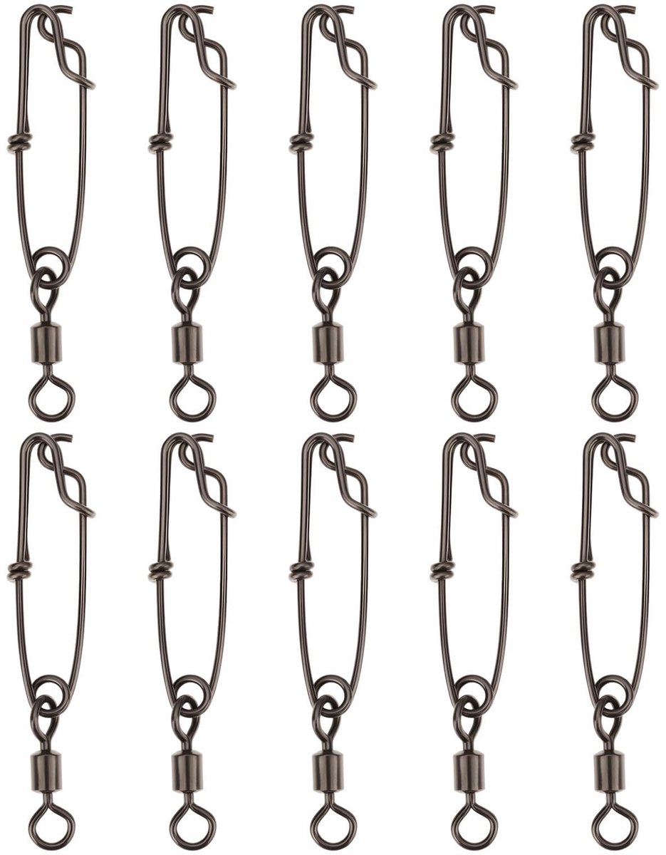 aladdien - Heavy Duty Vistuig Swivels - 10 Stuks - Voor Langlijnvissen - Haaien - Tonijn - Duurzaam en Sterk - Geschikt voor Professionele Vissers -..