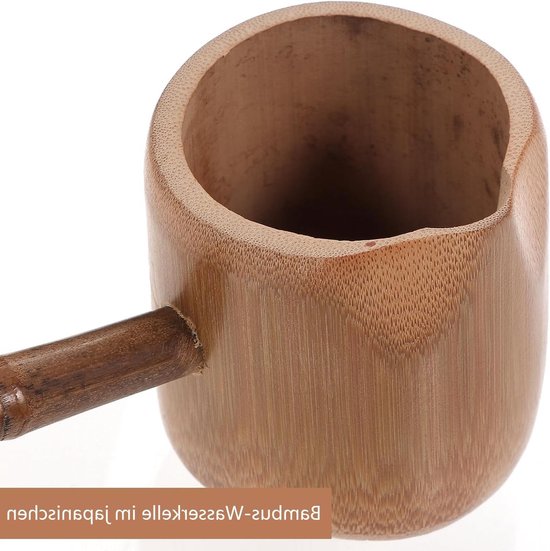 SnelShoppen - Japanse Bamboe Waterlepel met Lange Handgreep, Hishaku voor Tuin, Thuis en Theeceremonie, Uniek en Duurzaam, Grote Capaciteit van Snelshoppen — afbeelding 3