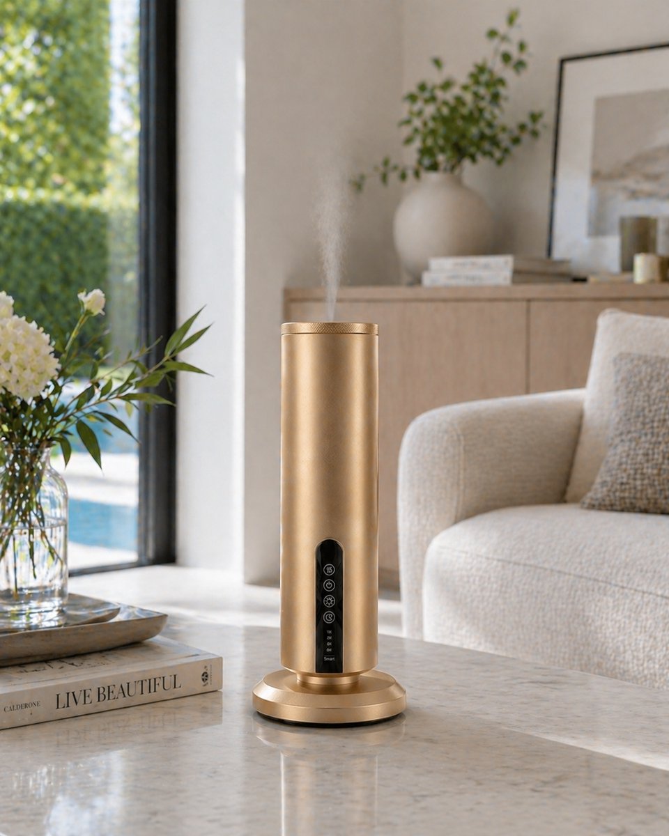 Candle Cocktail Smart Aroma Diffuser Pro Rosé Goud – Geurverspreider met App – Tot 100m² Dekking – Luxe Diffuser met Timer & Cold-Air Diffusion