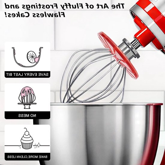 Anti-spat mengkomdeksel voor keukenmixer - siliconen spatbescherming en roeraccessoire — afbeelding 2