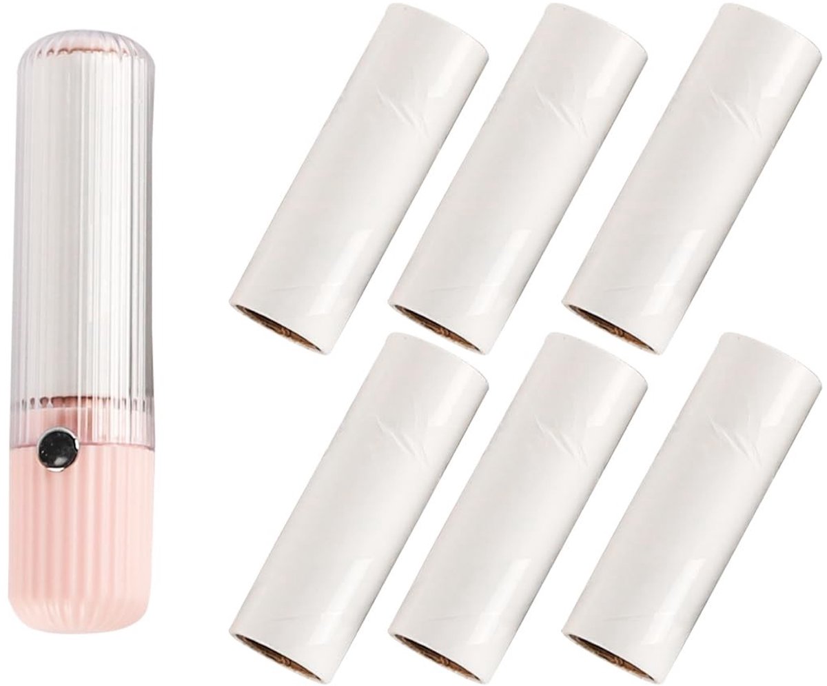 Allecto - Lintroller met Dispenser en Stofkap - 7 Rollen Extra Plakkerig - Ideaal voor Kleding, Meubels en Vloerkleden - Efficiënt in gebruik - Ve