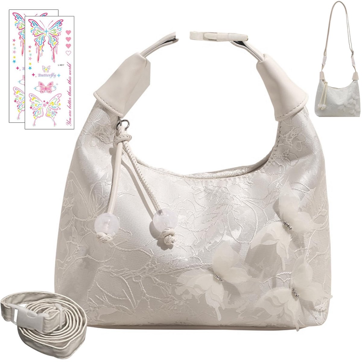 Cosensi- Schoudertas Elegante Vlinder - Crossbody Tas - Verstelbare Schoudertas - Handtas Dames - Mode Tas - Zachte Textuur