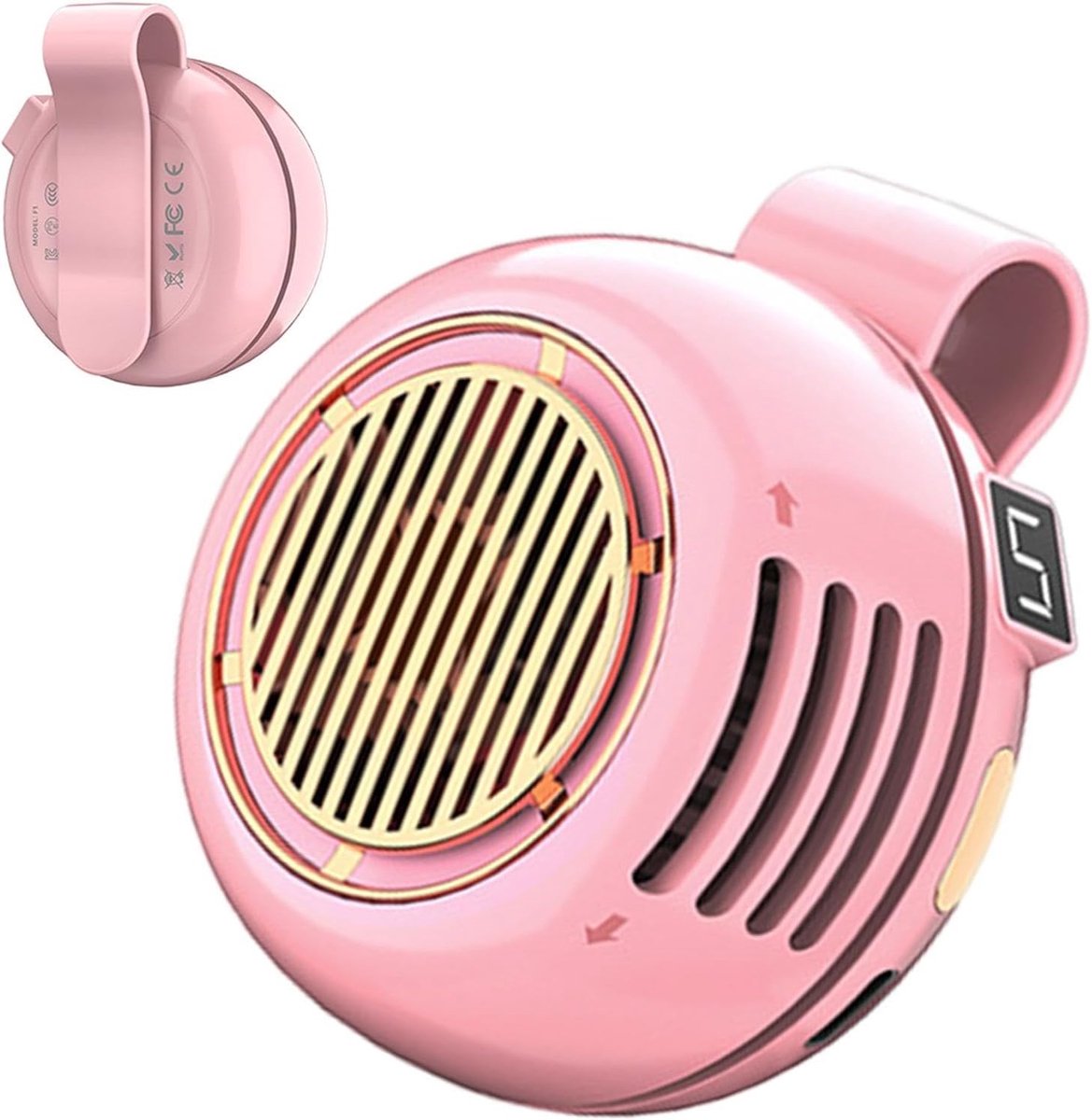Clip Ventilator - Mini Koeler - Persoonlijke Koeling - 360 Graden Rotatie - 6.3 x 6.3 x 6.8 cm - Roze