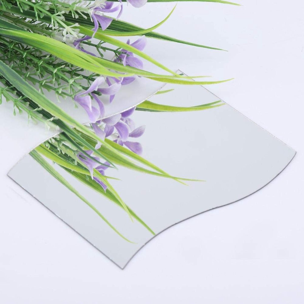Dailygoods- Muurstickers - 6 Stuks Set - Zelfklevende Spiegelstickers - Wanddecoratie - Waterdicht - Geschikt voor Slaapkamer/Woonkamer/Badkamer - Wandspiegels