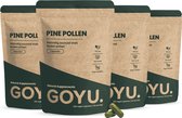 GOYU Pine pollen 500mg Combideal 4x 80 Capsules - Dennenpollen – Testosterone - Celwand Gebroken - Vegan - Zonder toevoegingen - Lab getest - 50 dagen voorraad per zakje -