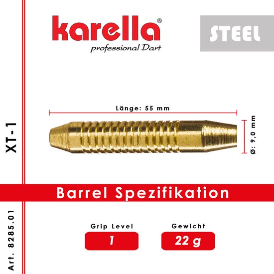 Karella XT-1 steeltip darts 22 gram van Karella — afbeelding 4