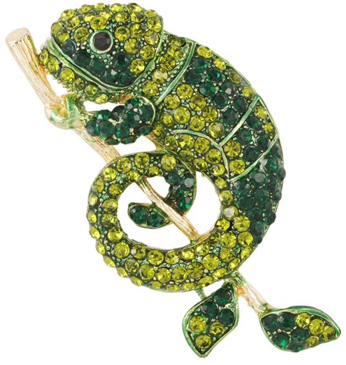 Salamander broche - groen