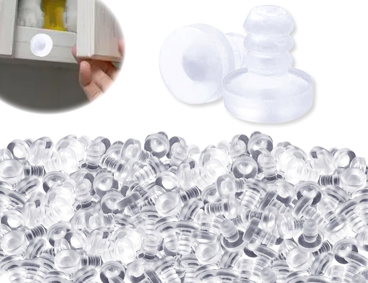 Cosensi- Stopbuffer Transparant - 120 Stuks - Anticollisie - Geluidsdemping - Duurzaam PVC - 8.8 x 11 mm - Meubelbescherming