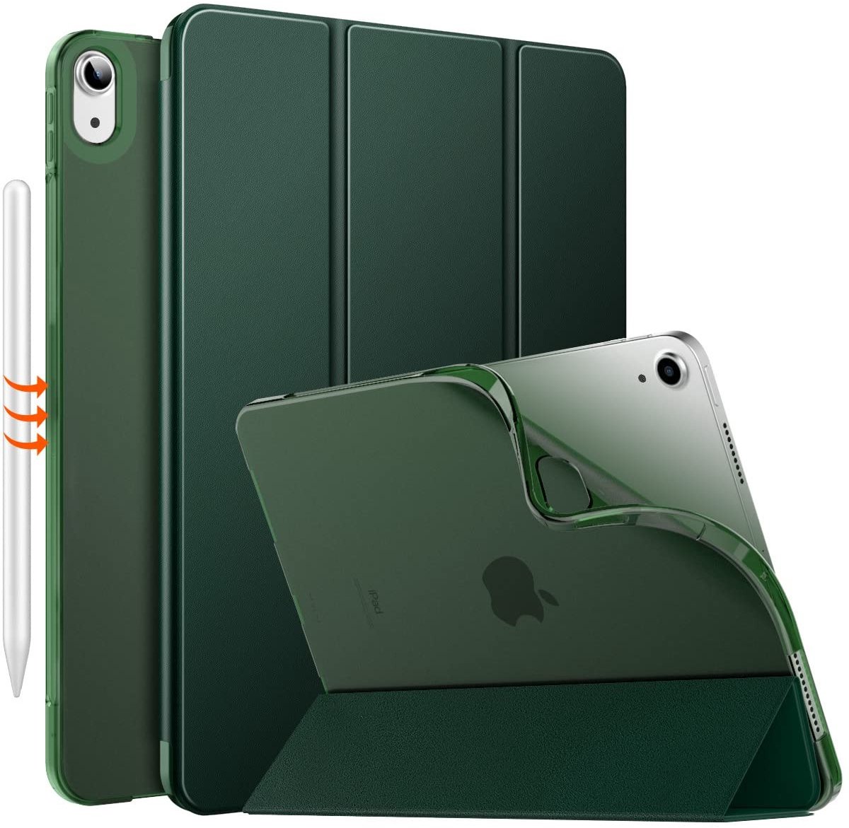 Dailygoods - Dailygoody - iPad Air 6e generatie hoes - 11 inch - Bescherming en stijl - Midnight Green - TPU-achterkant - Geschikt voor iPad Air 6/5/4 - 2024/2022/.