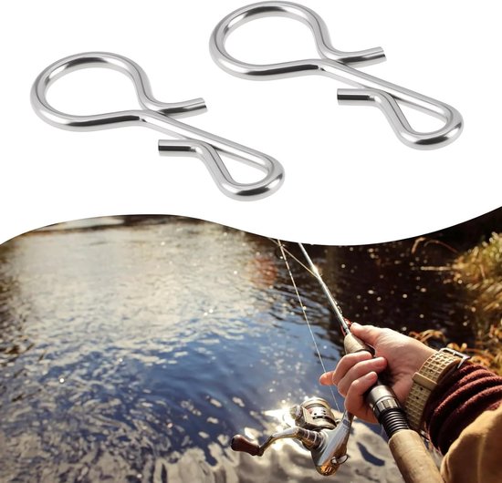 100 stuks RVS Stinger Clips voor Vissen - Ideaal voor Zoutwater, Lure Vissen en Hengelsport Accessoires — afbeelding 5