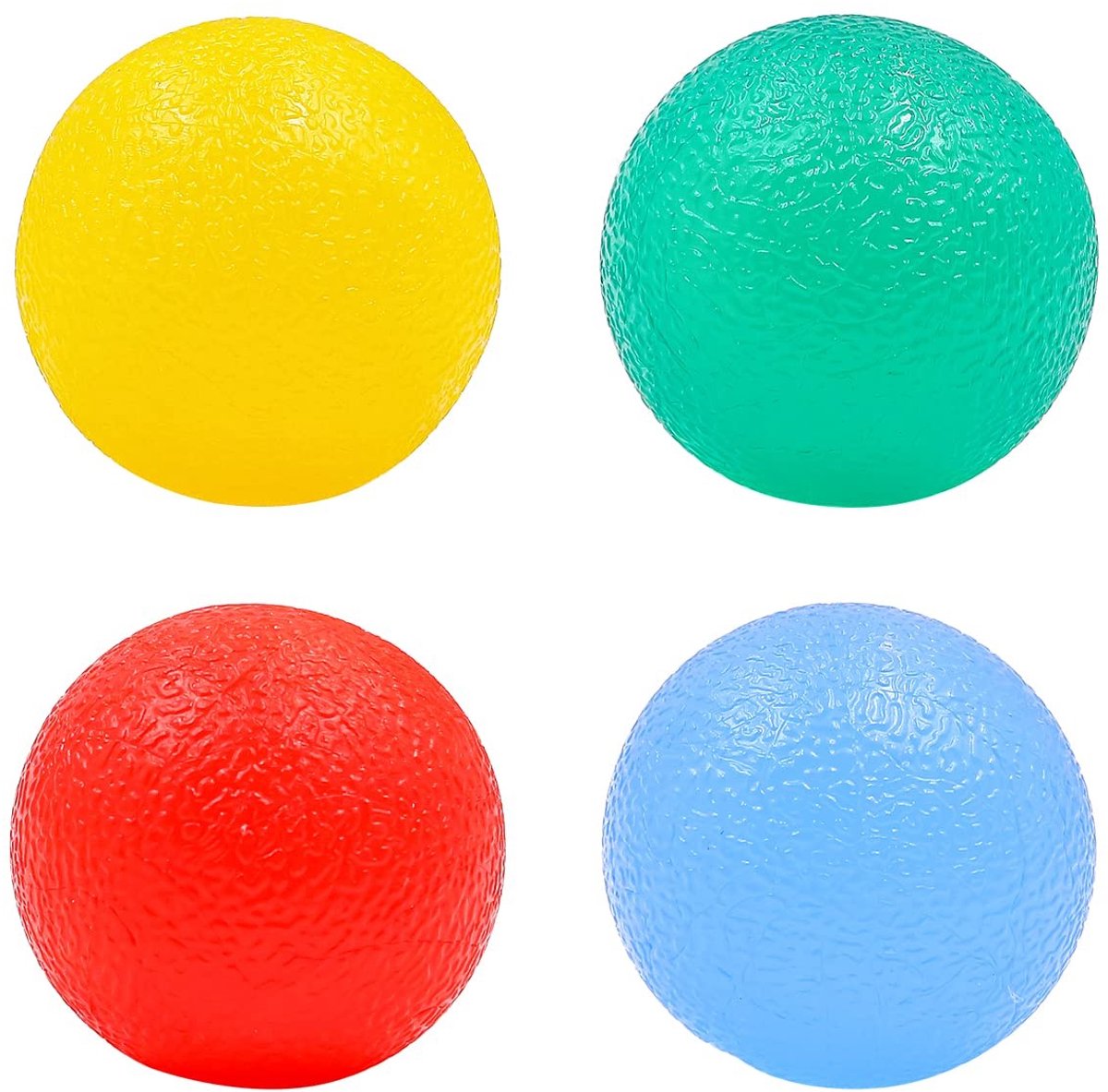 Dailygoods - Dailygoody - Hand Oefening Ballen - Stress Relief - 4 Pack - Kleurvarianten - Grip Trainer - Voor Verbetering Van Handkracht - Geschikt Voor Alle
