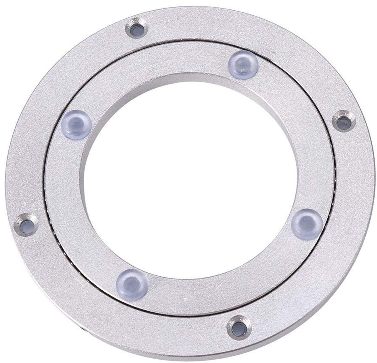 Dailygoods - Dailygoody - Draaibare Draaitafel - Aluminiumlegering - Zwaar uitgevoerd - 25 Centimeter - Gladde draaiplaat - Voor eettafel en decoratie - Zilver