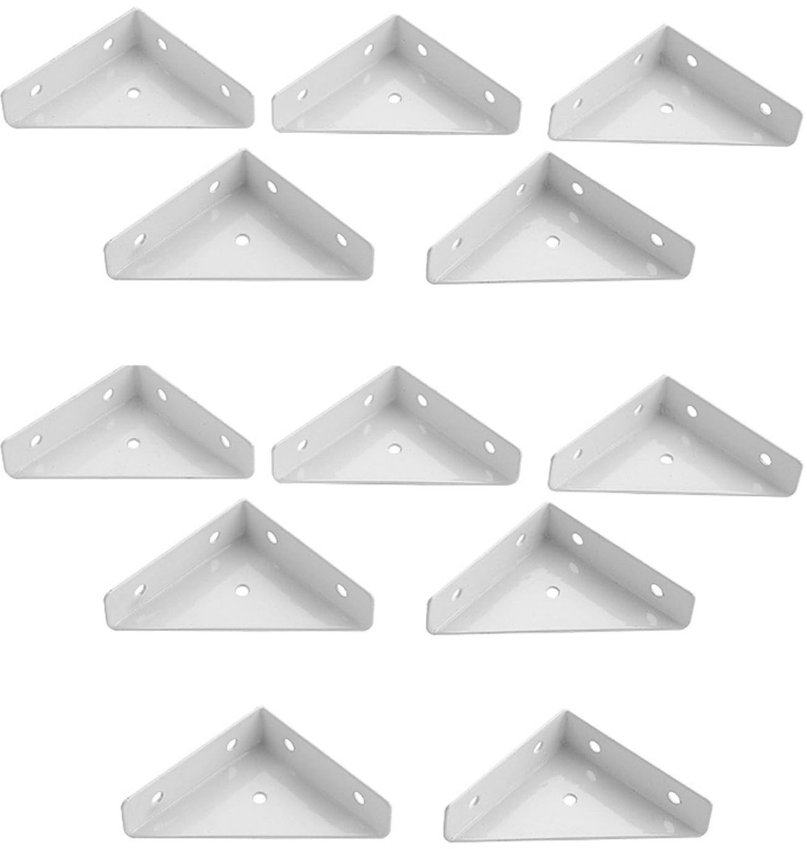 Dailygoods - Dailygoody - Hoekverbinder - Hoekhoekhoek Metaal - Stabiliteit en ondersteuning - Wit - Bedden en kasten - 12 stuks - Ideaal voor meubels