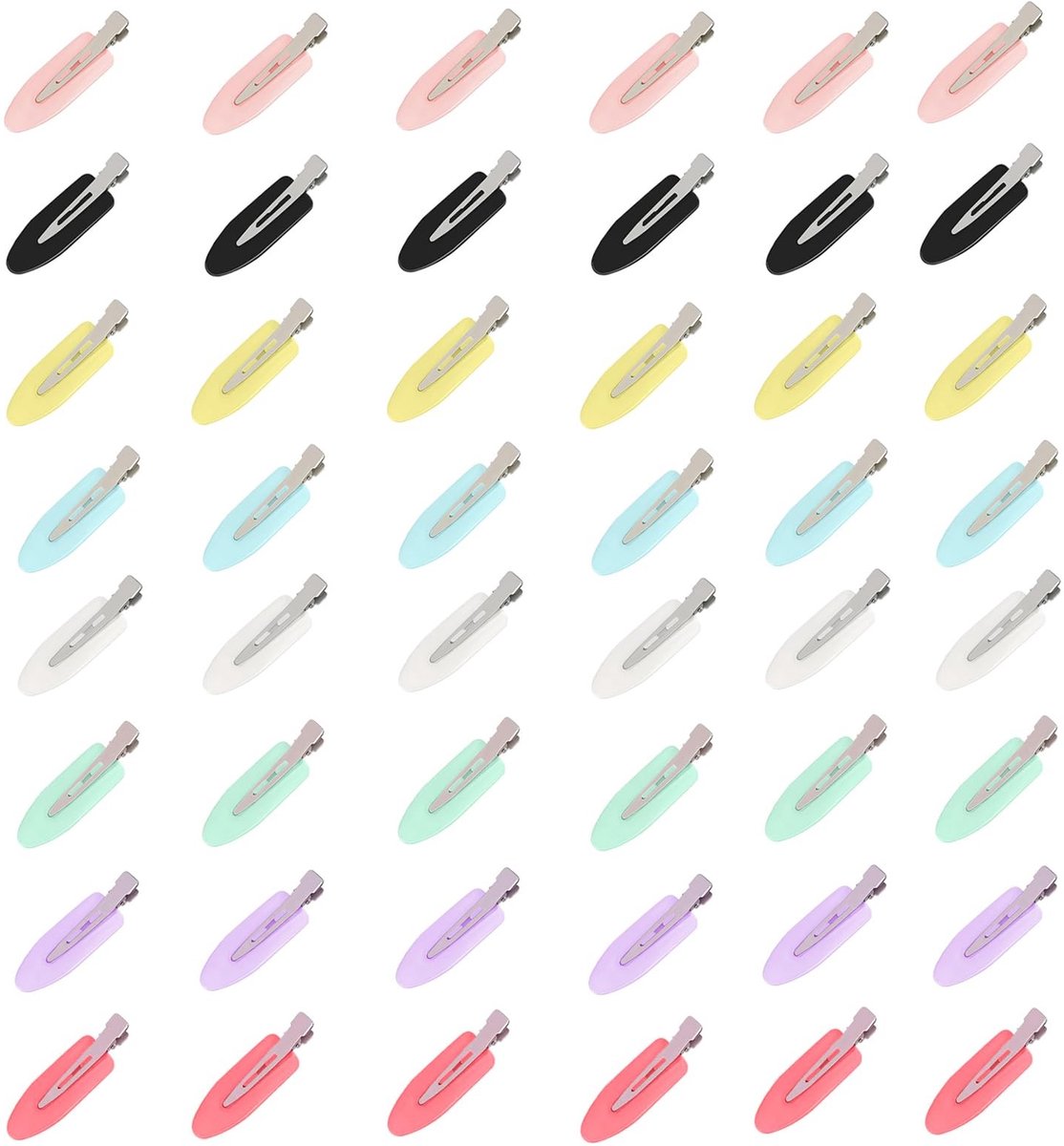 Dailygoods - Dailygoody - Haarspelden - 48 stuks naadloze haarklemmen - Perfect voor kapsels en styling - Geen buigen of knikken - Ideaal voor make-up en kapsalons