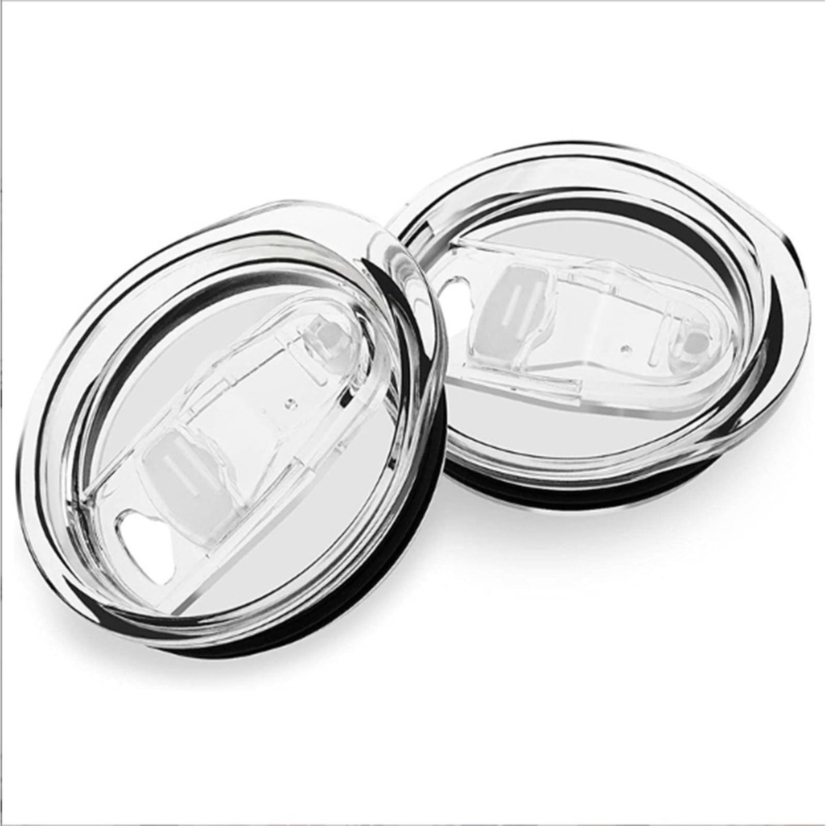 Dailygoods - Dailygoody - Transparant Spatwaterdicht Deksel - Herbruikbaar Waterdeksel - Comfortabel Rietjesgat - 20 oz - Stofbescherming - Geschikt voor Vaatwasse