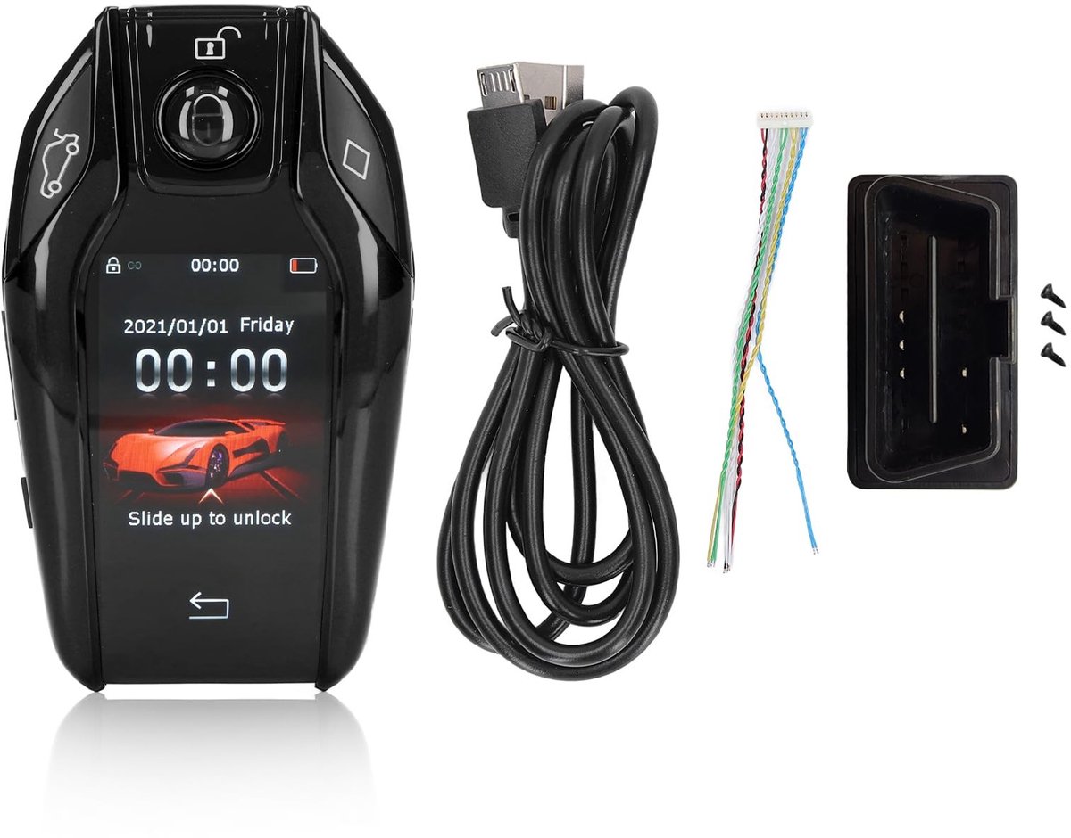 Dailygoody - Smart Key - Remote Keyless Entry - Voor Start Stop Motoren - Zwart - LCD Touch Screen - Eenvoudige Installatie - Geschikt voor Originele