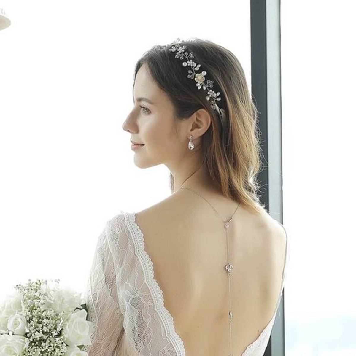 Kristallen Haaraccessoires - Bruids Kroon - Zilver - Handgemaakt