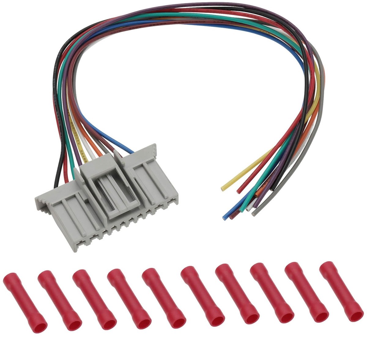 Dailygoods - Dailygoody - Auto Kabelboom Connector - 10-pins Reparatieset - Grijs - Vervangend Onderdeel - Geschikt voor Fiat Panda 169 - Licht Bedrading