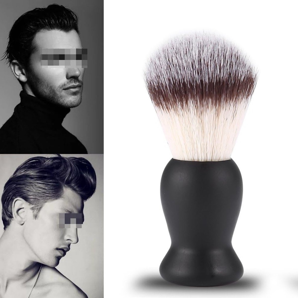 Dailygoody - Scheerkwast - Synthetisch haar - Voor mannen - Nylonhaar - Baard en snor trimmen - Geschenken voor verzorging - Kapsalon gereedschap