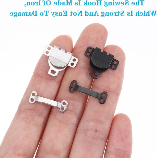 20 Paar Broekhaken met Oogsluiting voor Naaien, DIY Creaties en Accessoires voor Kleding — afbeelding 3