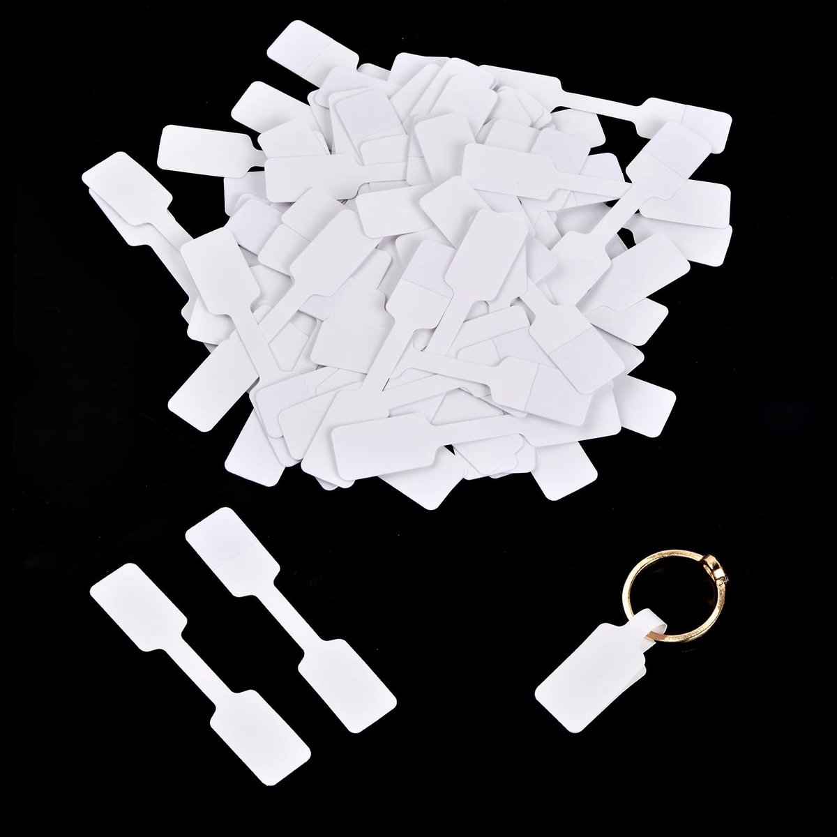 Dailygoods - Dailygoody - Zelfklevende prijsetiketten - Sieradenlabels - Hoogwaardig gecoat papier - Wit - Prijsstickers - Perfect voor ringen armbanden en oorbell...