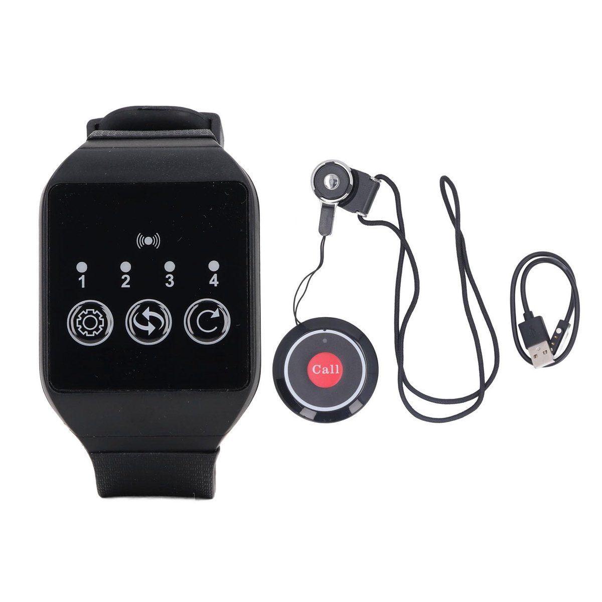 Dailygoods - Dailygoody - Draadloos Oproepsysteem - Waterdicht Horloge - Eenvoudige bediening - Geschikt voor Thuis en Ziekenhuis - 1 op 1 Oproepfunctie