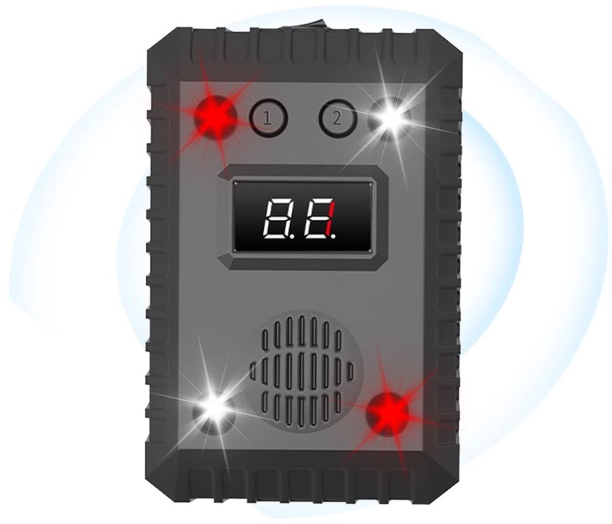 Dailygoods - Dailygoody - Ultrasone marterverjager - Marterafweerapparaat - Hoogfrequent met knipperlicht - Zwart - Auto bescherming - Effectieve afschrikking - Ge