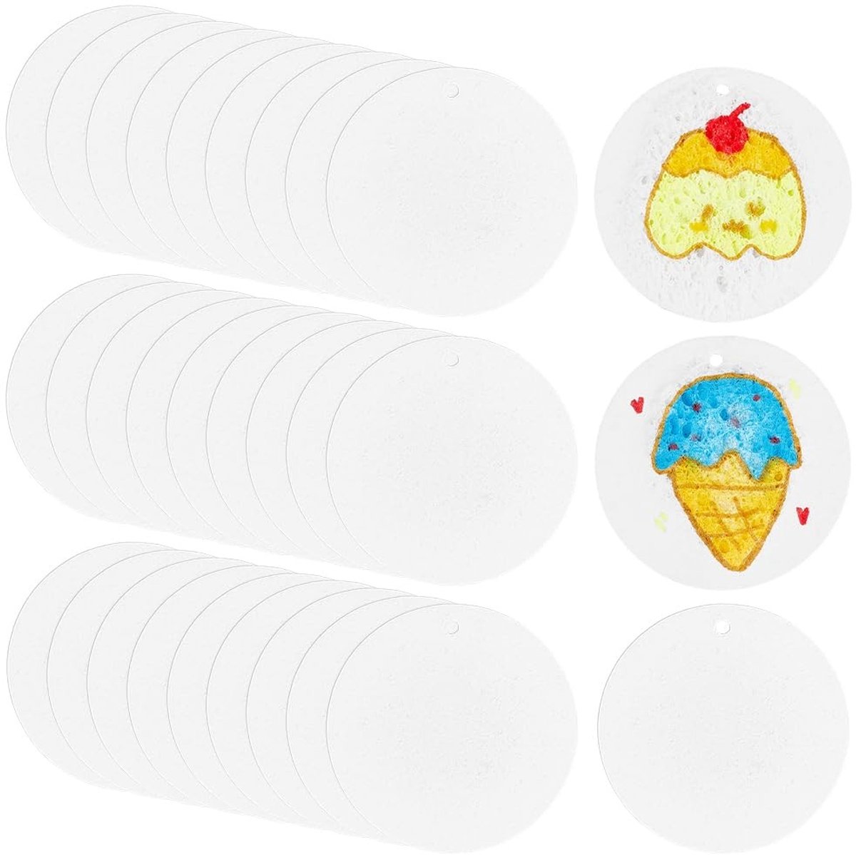 Dailygoods - 30 Stuks Ronde Schuimschilderpapier voor 3D Schilderen
