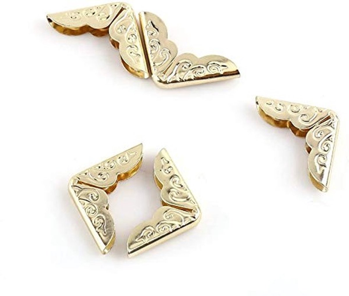 Dailygoods - Dailygoody - Boekenhoekbeschermers - Retro Hoekbeschermers - 100 Stuks - Gouden Geel - Hoekbeschermer voor Albums - Geschikt voor Boeken en Plakboeken