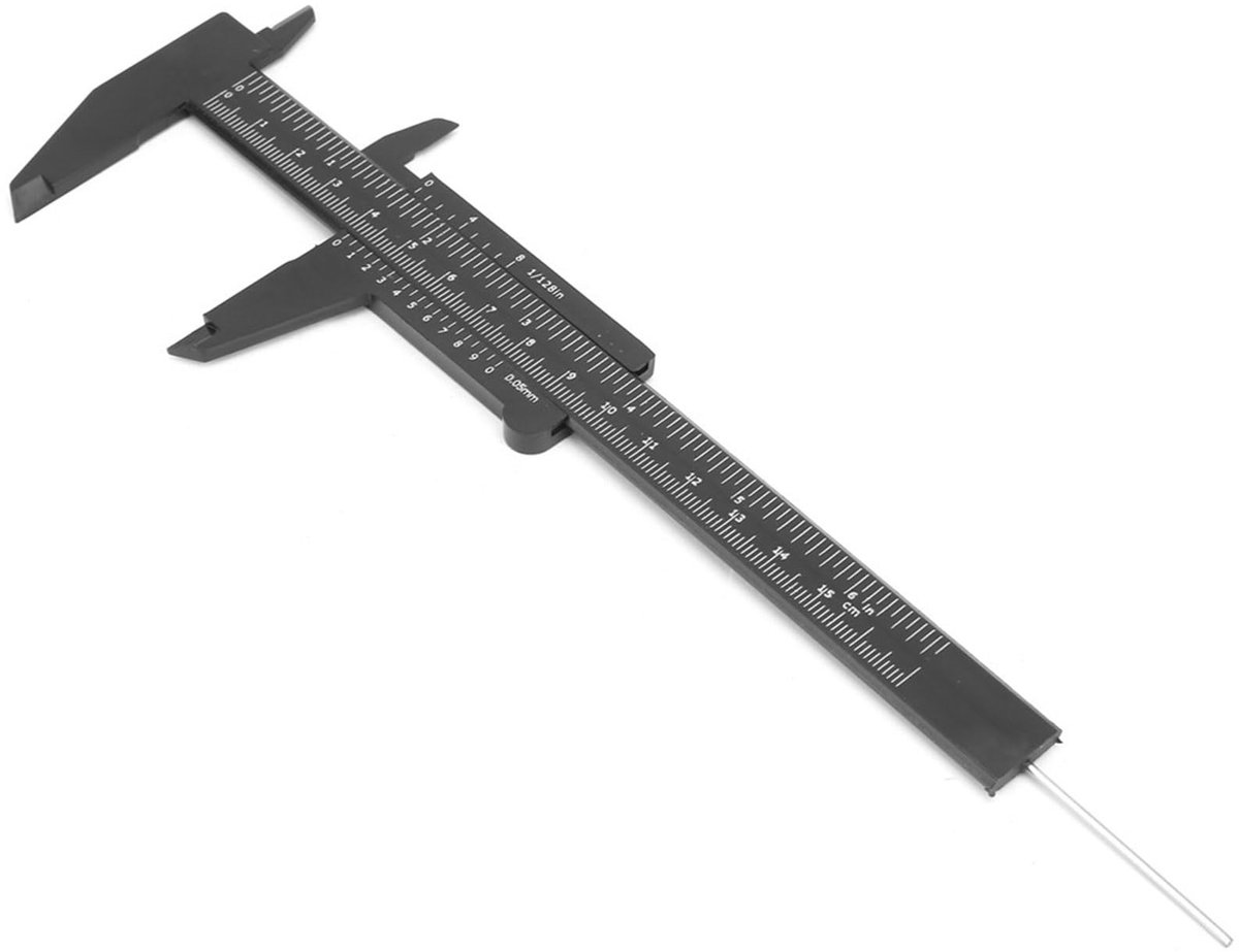 Dailygoods - Dailygoody - Dubbele liniaalweegschaal - Nauwkeurige schuifmaat - Draagbaar en lichtgewicht - Voor het meten van sieraden - Geschikt voor school en an