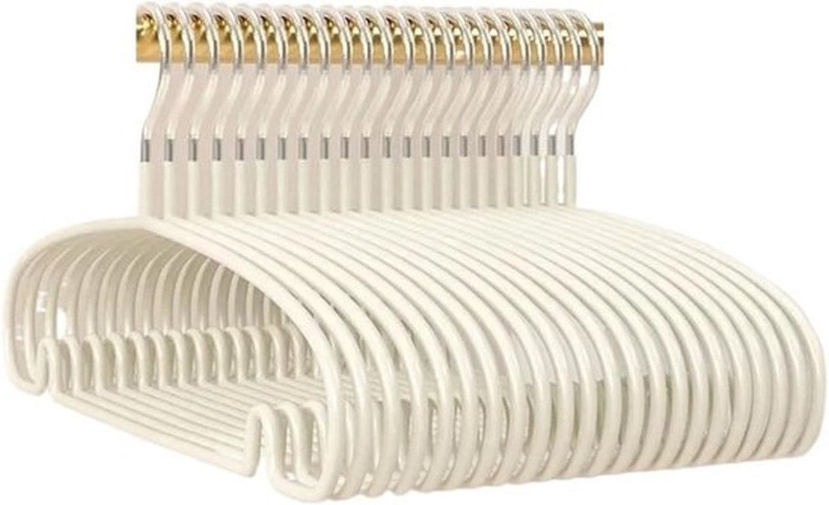 Set van 10 Antislip Kledinghangers zonder Schouderbulten - Ruimtebesparend