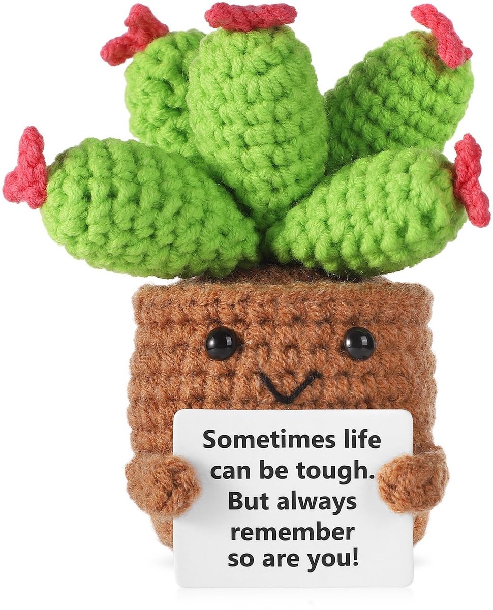 Dailygoods - Dailygoody - Leuke Haakpop - Grappige Decoratie - Groene Kleur - Gebreide Ornament - Geschikt voor Volwassenen en Kids - 10 x 5,5 cm