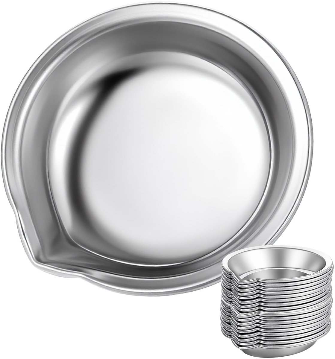 Dailygoods - 18 Stuks Ronde Roestvrijstalen Mengpaletten voor Schilderen en Kunst