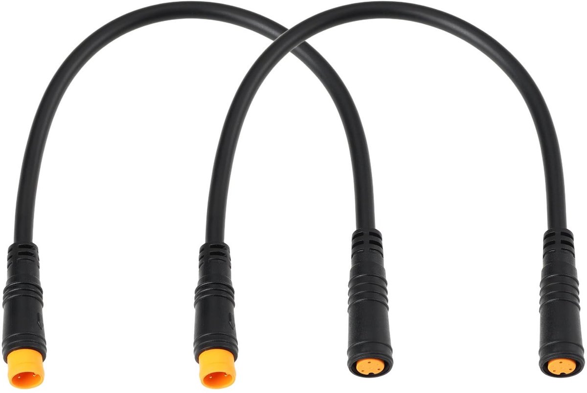 Dailygoods - 2 Stuks M8 3-PIN Waterdichte Connector Kabels voor E-Bikes