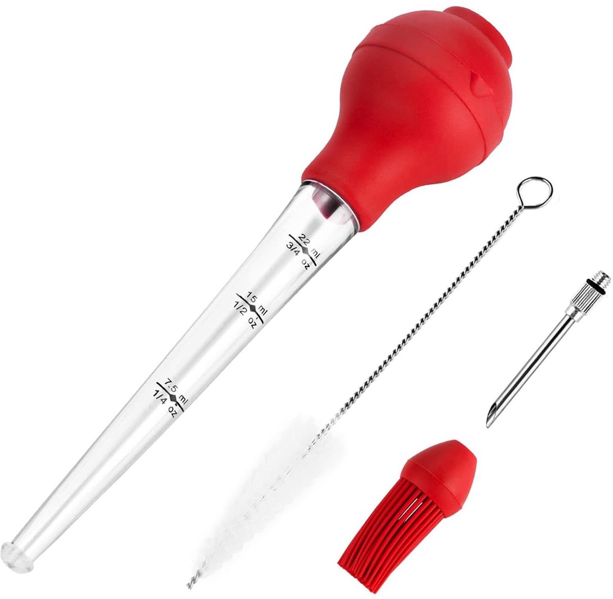 Dailygoody - Turkije Baster Kit - Vlees Spuit - Perfecte Marinade - 4 Stuks - Krachtige Smaak Injector - Ideaal voor Vleesbereiding