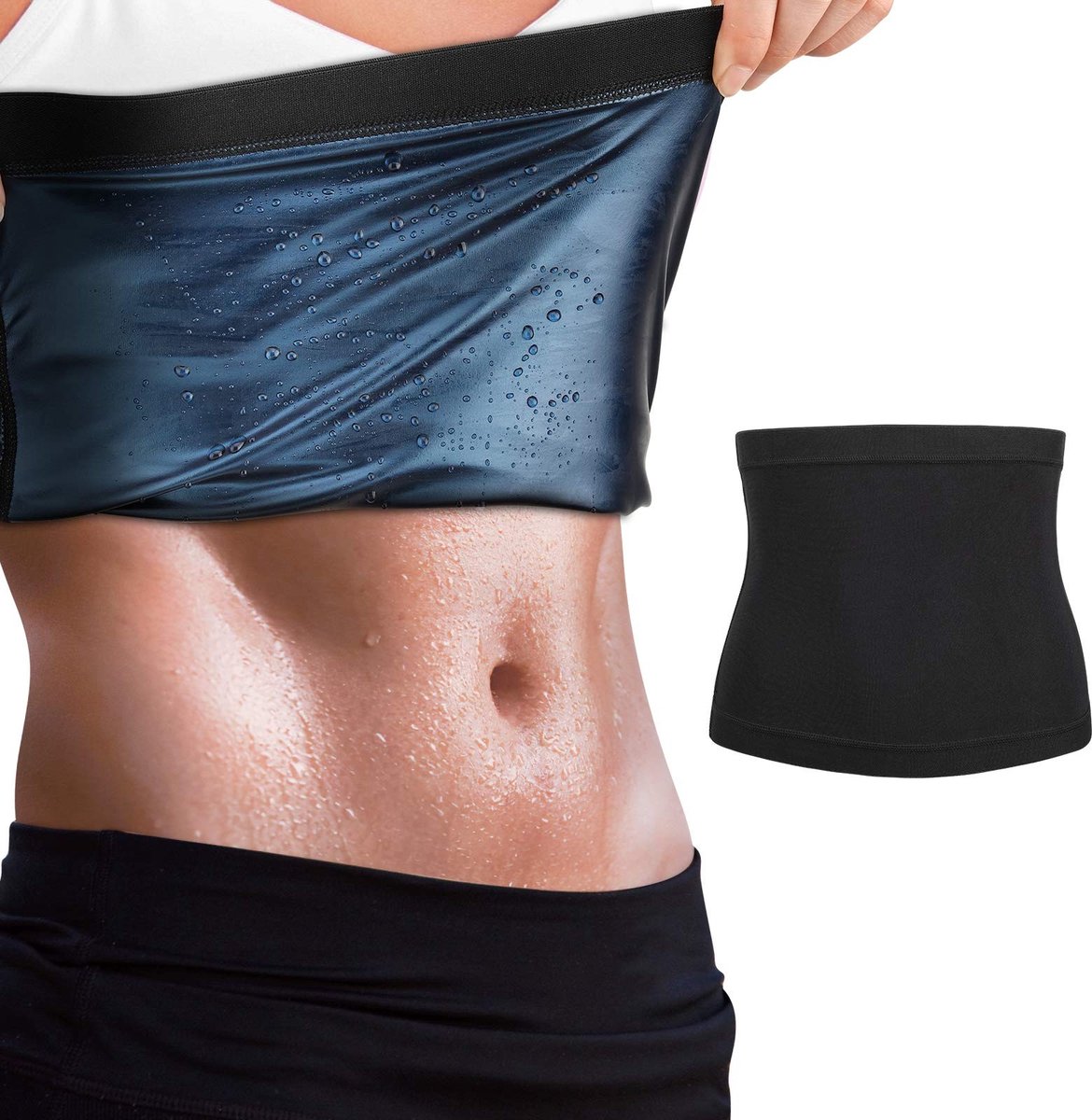 Dailygoody - Sweat Body Shaper - Taille Trainer - Verhoogt zweten - Sauna Band - Gewichtsverlies - Ideaal voor fitness - Zwart