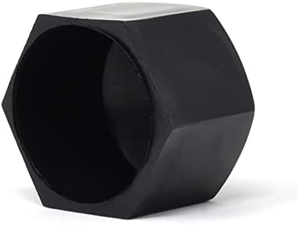Dailygoods - Dailygoody - Zeskant beschermkappen - Zwart - 20 stuks - M6 x SW10 mm - Polyethyleen - Voor moeren en schroefkoppen