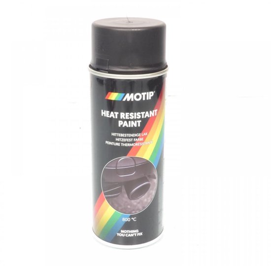 Bombe de peinture Motip pour Auto Noir mat 800° / 400ml / M04031 Neuf