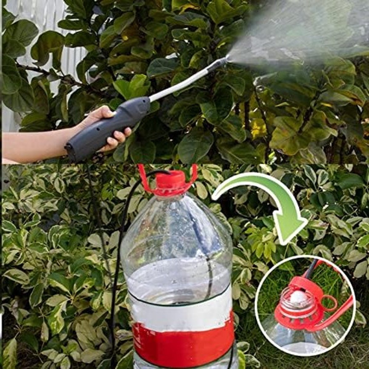 Oplaadbare Elektrische Spuitpistool voor Tuin, Gras en Planten - Flexibele Watervernevelaar met Lithiumbatterij 500mA