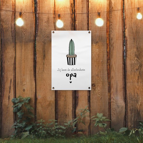 Papy cadeau Vaderdag - Tu es le plus beau papy - Poster jardin blanc 40x60 cm